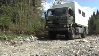preview picture of video 'Karpaty camper 4x4 Scania 4x4 Travel to Carpathians'
