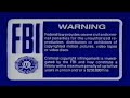 FBI Warning Blue Background Captured From VHS