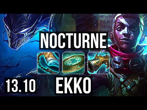 NOCTURNE vs EKKO (JNG) | Legendary, 1.4M mastery, 700+ games, 16/3/7 | KR Diamond | 13.10