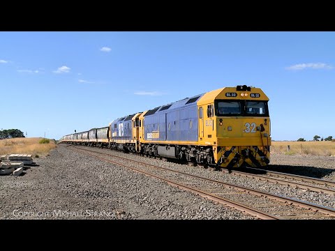 7737V Pacific National Grain Train With BL32 & 8173 (21/3/2024) - PoathTV Railways In Australia