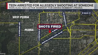 Teen arrested for allegedly shooting at Peoria man, armed robbery