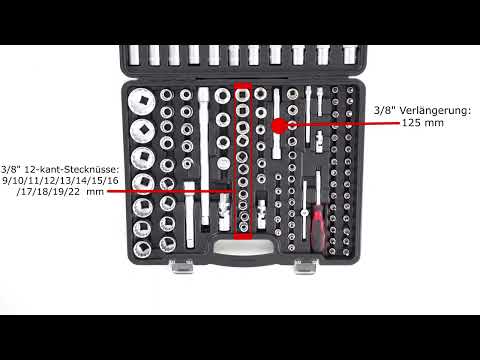 KS Tools Doppenset 12-Kant 1-4 inch + 3-8 inch + 1-2 inch Evolution 133-delig 917.0133