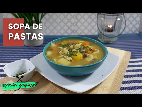 SOPA DE PASTAS COLOMBIANA CON CARNE. Receta Como Preparar La Más Deliciosa Sopa De Conchitas