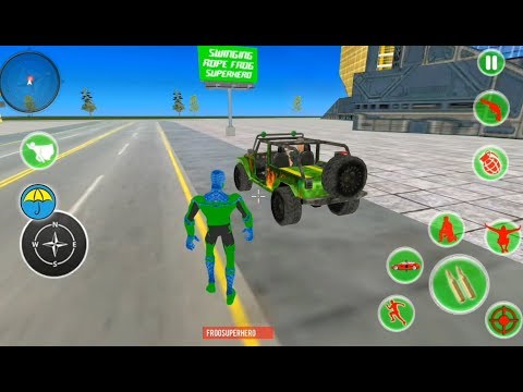 Spider Frog Rope Superhero | Flying Spider Rope Hero Crime City - Android GamePlay