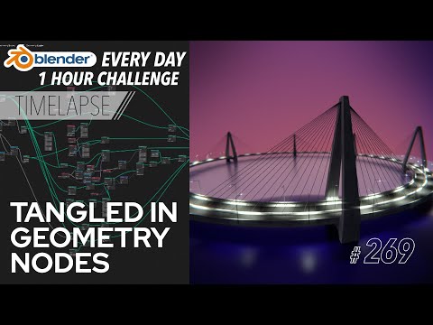 Procedural Bridge 2.0 with Geometry Nodes - Blender Every Day #269