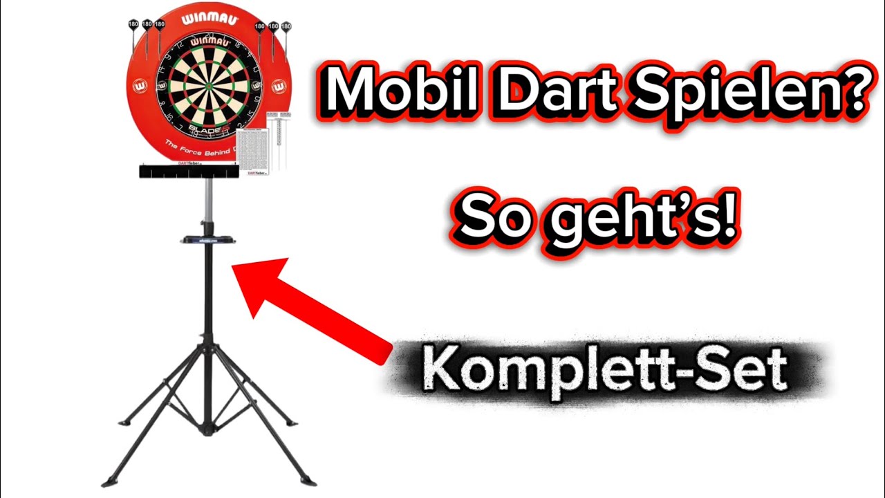 Dartboardständer mit Zubehör - Der mobile Dartspaß