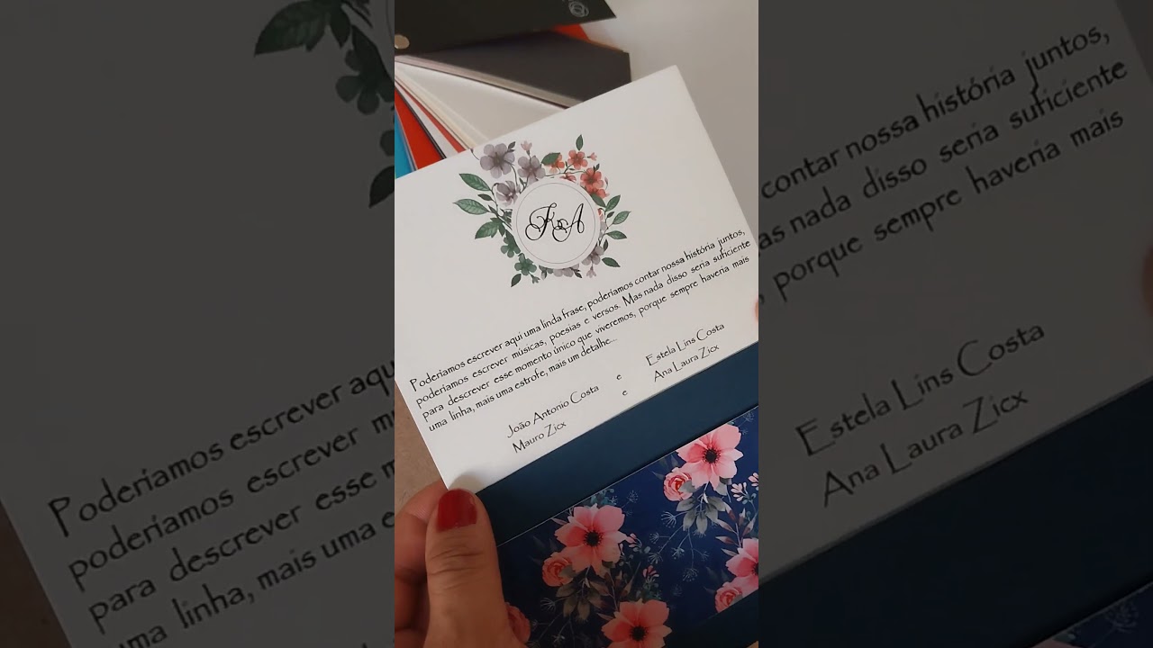 Convite floral, romântico ❤️