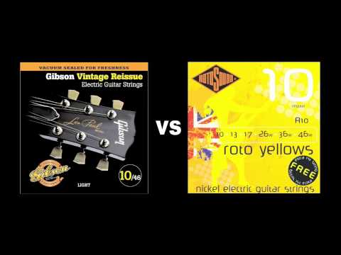 Gibson Vintage Reissue Strings vs Rotosound Roto Yellows Strings