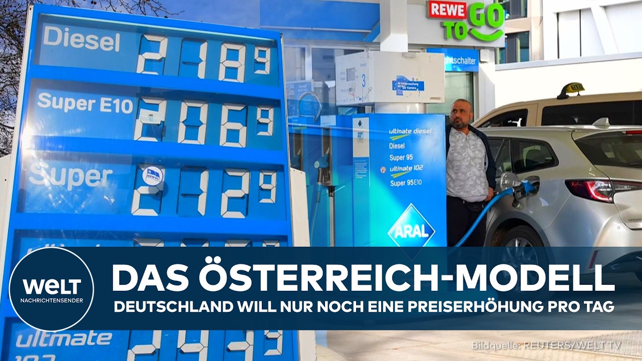 TANKEN: Spritpreisbremse nach Österreich-Modell geplant – Nur noch eine Preiserhöhung pro Tag