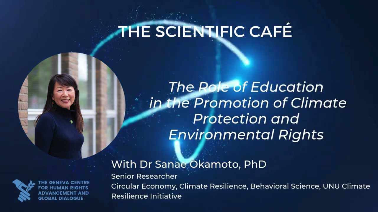 Scientific Café Episode 33, Dr Sanea Okamoto, senior researcher at United Nations University