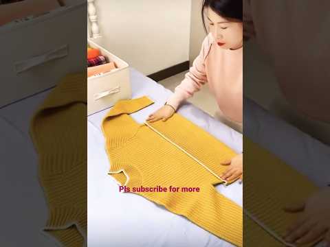 Better way to fold your sweaters quickly #clothinghacks #foldinglaundry @OpinionsAreLikeNoses