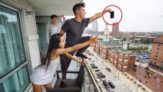 WE DROPPED HER PHONE OFF A BUILDING!