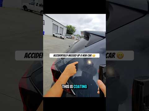We had to wet sand a brand new car… 😳 #shorts #detailing #viral #cars #jmrautodetailing