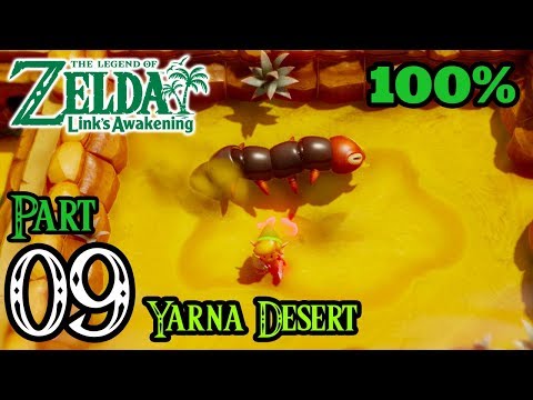 Zelda Link's Awakening Walkthrough 100% Switch - Part 9 - Yarna Desert | Angler Key