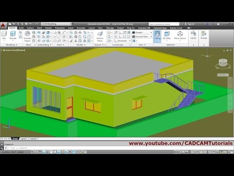 AutoCAD 3D Door Tutorial AutoCAD 2010 Download 3D Door Block