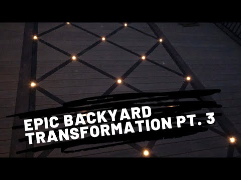 EPIC BACKYARD MAKEOVER PART 3 - Finishing Deck Details and Installing Deck Lighting