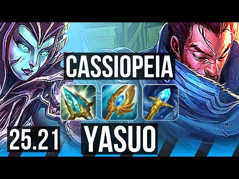 CASSIOPEIA vs YASUO (MID) | 1700+ games | EUW Master | 25.21