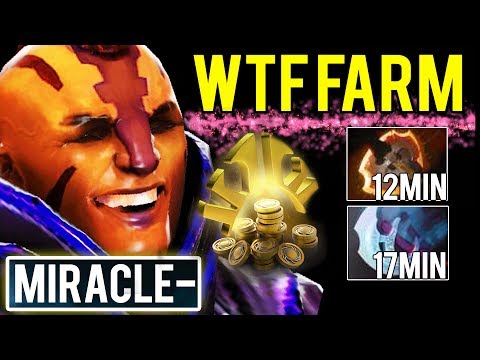 WTF Crazy Farming Speed 9.5k MMR Miracle- Anti-Mage Dota 2