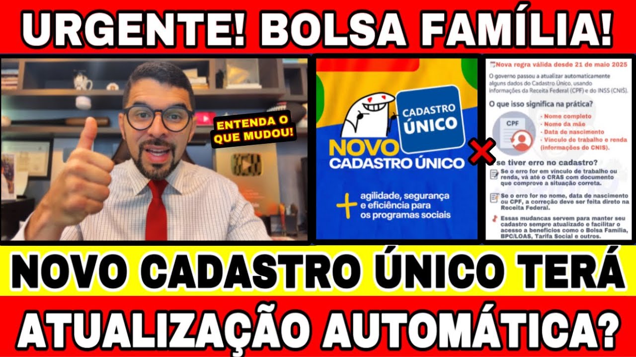 ATUALIZAÇÃO DO CADASTRO ÚNICO AUTOMÁTICA? BOLSA FAMÍLIA NÃO PRECISA MAIS ATUALIZAR NO CRAS? CUIDADO!