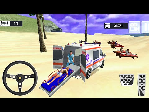 Summer Coast Guard Beach Bay Gameplay | Ambulance Simulator | Emergency Helicopter Rescue