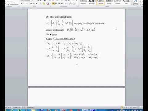 Algebra pentru clasa a XII-a --Lectia 9