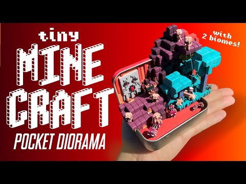 Making A Tiny Minecraft World Box // Nether Polymer Clay DIY