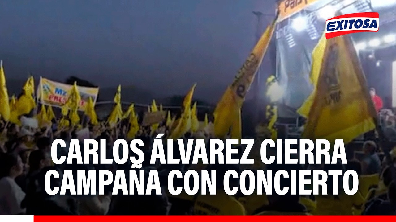 🔴🔵Carlos Álvarez realiza cierre de campaña con gran concierto