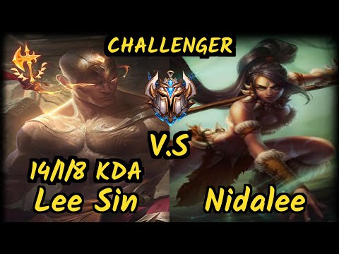GOG Pride (LEE SIN) vs NIDALEE - 14/1/8 KDA JUNGLE CHALLENGER GAMEPLAY - EUW