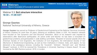 Webinar 5.3: Soil structure interaction