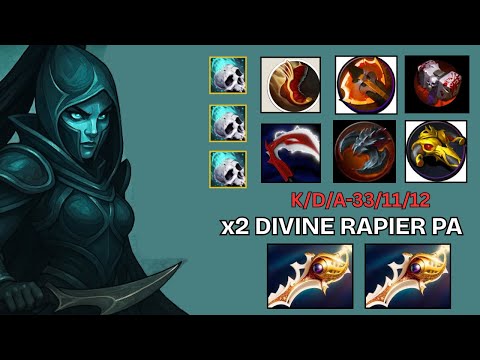 X2 DIVINE RAPIER INTENSE LATE GAME CRIT PA CARRY SAFE LANE 7.39B DOTA 2