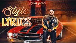 Style - Deep Jandu (Full Lyrics) Official Lyrics Video