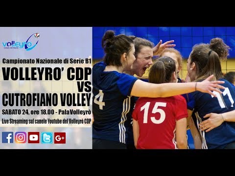 ore 18 - Campionato serie B1: Volleyrò CDP / Cutrofiano