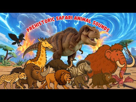 Prehistoric Safari Animal Sounds Song | Nursery Rhymes | Little Bunny Learns
