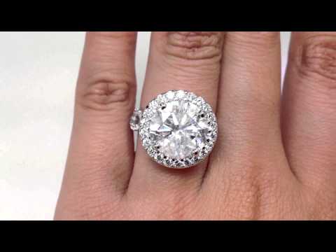 8.00 ctw Round Cut G SI3-I1 Diamond Engagement Ring - BigDiamondsUSA