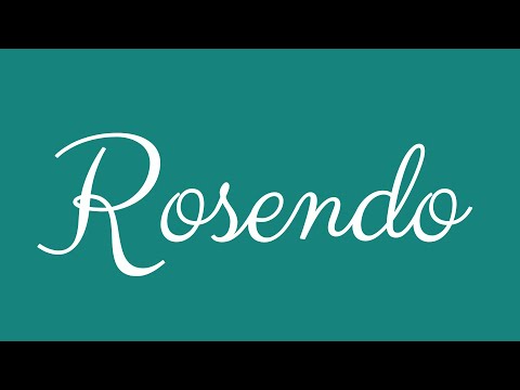 Learn how to Sign the Name Rosendo Stylishly in Cursive Writing