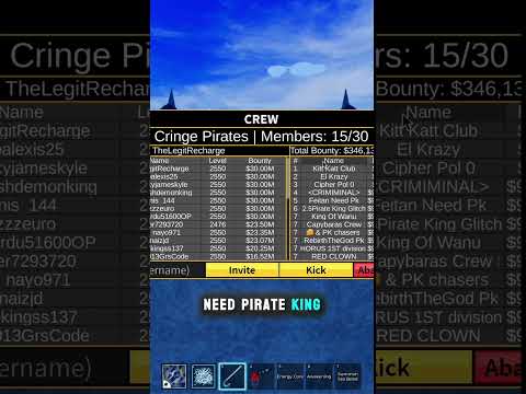 WHO WANTS TO JOIN? (Blox Fruits)  #bloxfruits #bloxfruts #roblox #crew