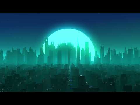 Screensaver Sinth City Green - Looped Animation Background #2