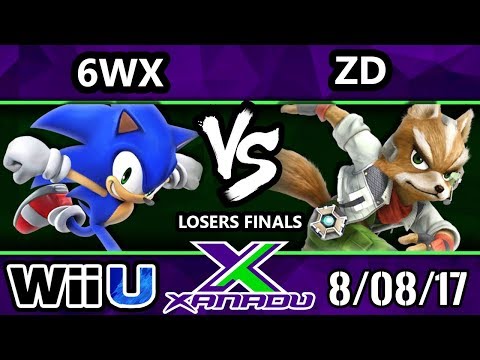 S@X 214 - 6WX (Sonic) Vs. InC | ZD (Fox) - SSB4 Losers Finals - Smash 4 - Smash for Wii U.