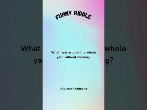 🛑 Fence Goes Around Without Moving #FunnyRiddles #BrainTeasers #MindGames #Puzzle #QuotesAndBrains