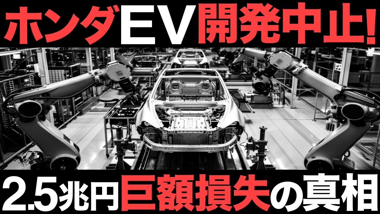 【衝撃】ホンダEV3車種を開発中止！最大2.5兆円損失！上場来初の赤字の真相【北米EV戦略転換】