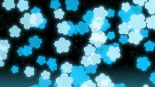 【With BGM】🌸Motion graphics background with soaring Blue neon cherry blossoms🌸