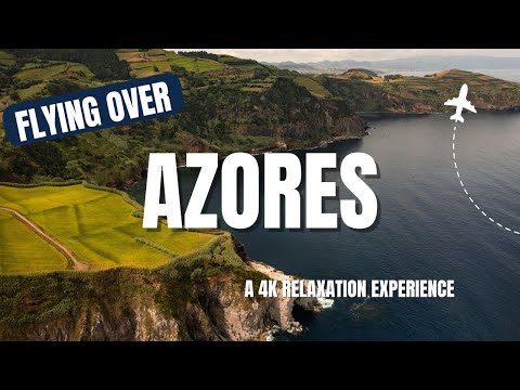 FLYING OVER THE AZORES - A 4K Relaxation Experience With Stress Relief Music