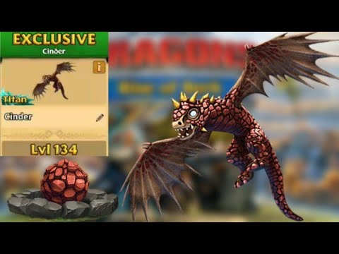 Cinder (Shellfire Collection) Max Lvl 134 Titan Mode - New Exclusive Sentinel - Dragons:Rise of Berk