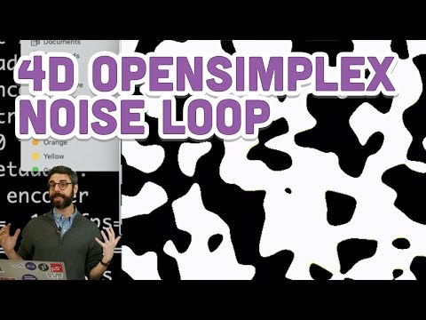 コーディングチャレンジ #137: 4D OpenSimplexノイズループ (Coding Challenge #137: 4D OpenSimplex Noise Loop)