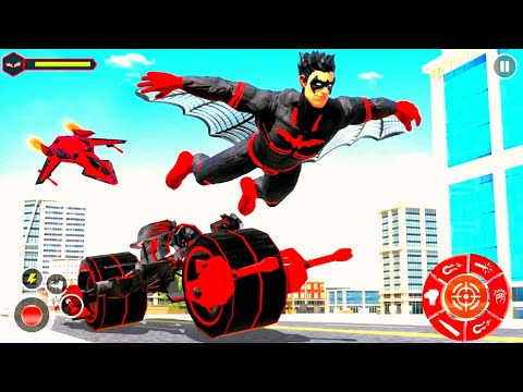 Flying Bat Transform Robot Moto Bike : Robot Transform Game Android - Gameplay