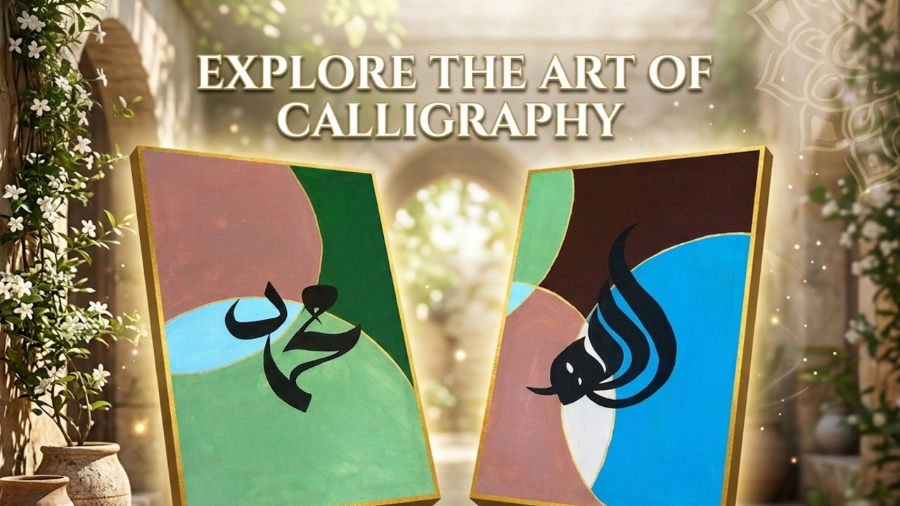 Creating Stunning Islamic Calligraphy | Allah Muhammad |Step by Step Art