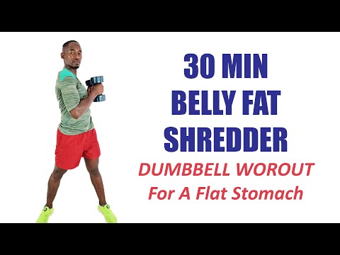 30 Minute Dumbbell Strength Training for Fat Loss Full Body Workout  250 Calories 