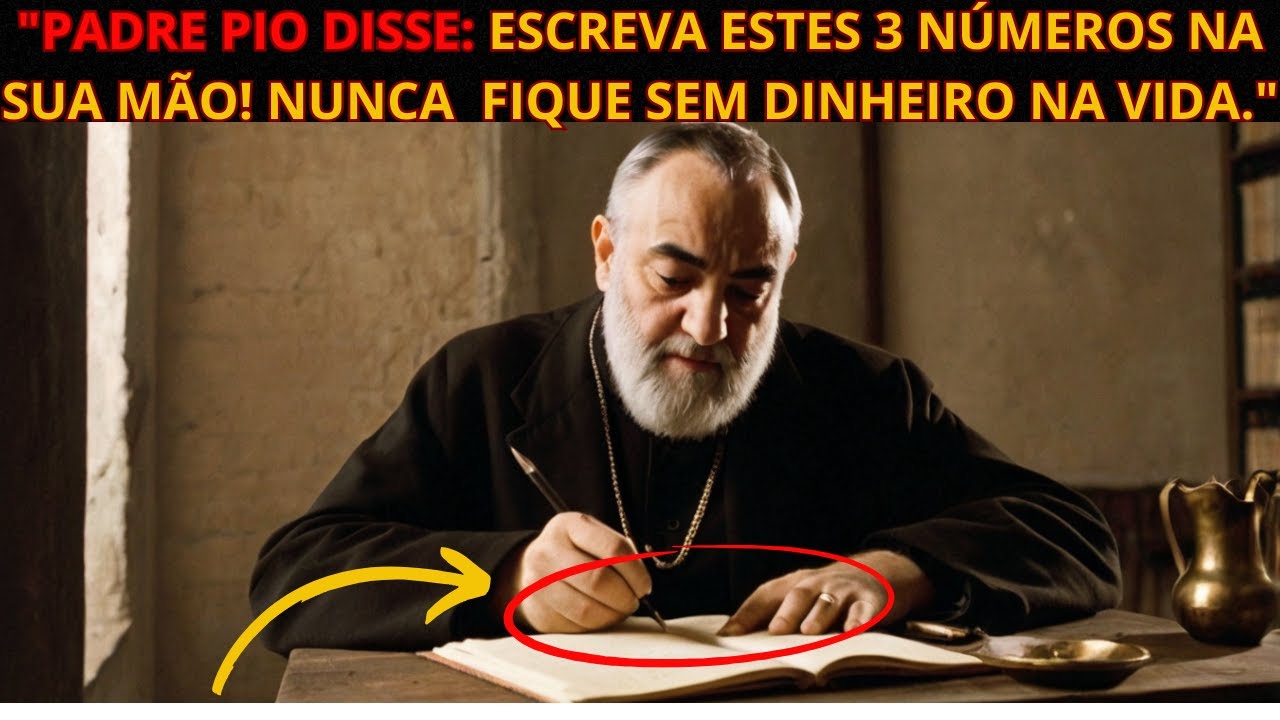 PADRE PIO DISSE: ESCREVA ESTES 3 NÚMEROS NA SUA MÃO E VOÇÊ NUNCA FICARÁ SEM DINHEIRO..