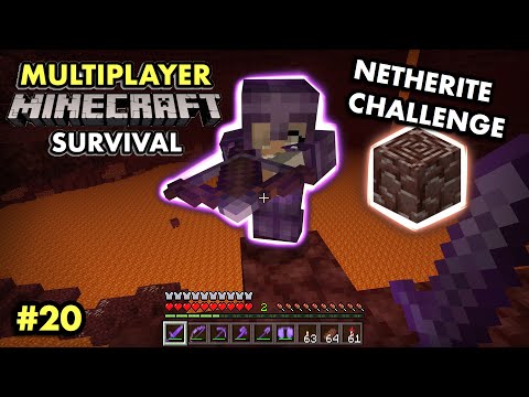 JC Playz - ULTIMATE NETHERITE CHALLENGE in Multiplayer Minecraft Survival (Ep. 20)