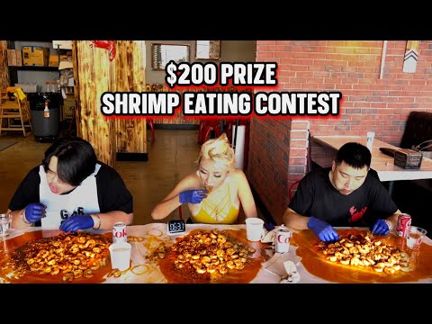 $200 PRIZE 6LB SHRIMP EATING CONTEST AT Grab a Crab in Hacienda Heights, CA!! #RainaisCrazy
